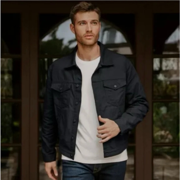 TECOVAS Waxed Canvas Trucker Jacket Onyx Cotton Grunge Western Outdoor - Picture 3 of 14